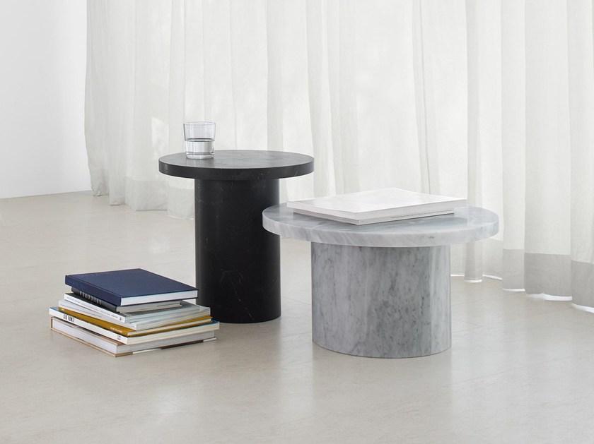 e15 Круглый мраморный журнальный столик в современном стиле для гостиной  Es08  - Вид №1