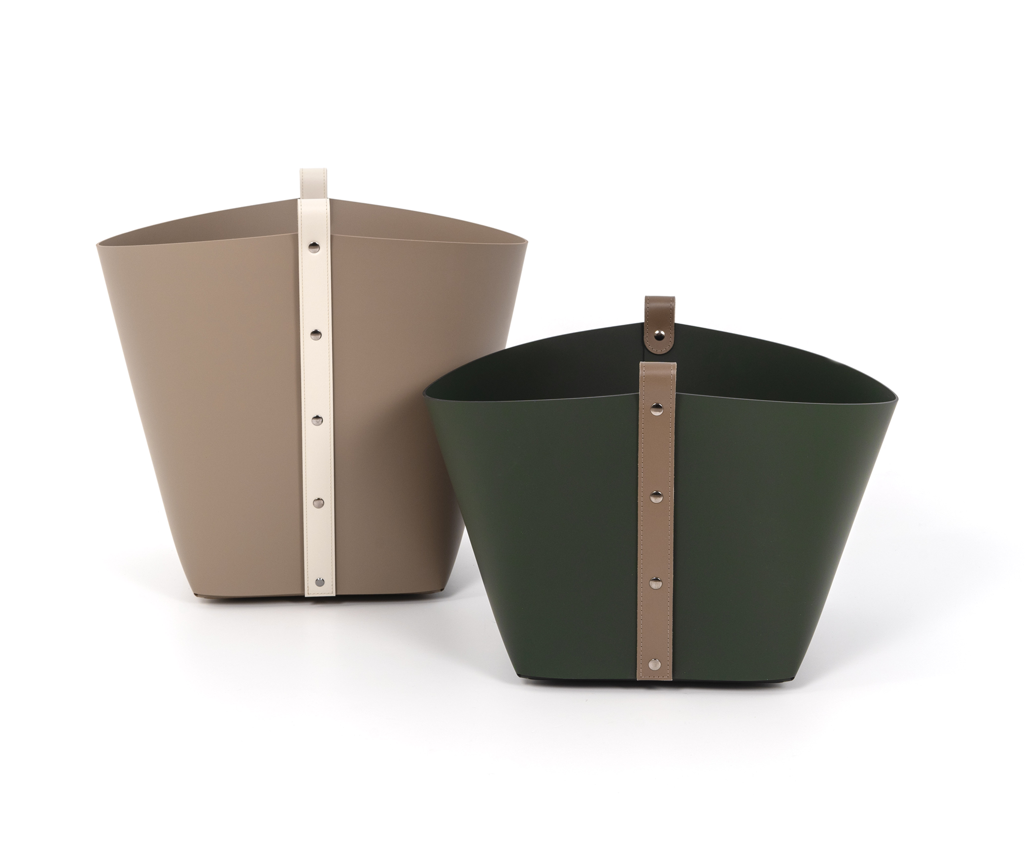 Корзина Ovo - 40X44XH39см / Кремовый / регенерированная кожа_coffee Pinetti 78.0181.082.015 - Вид №6