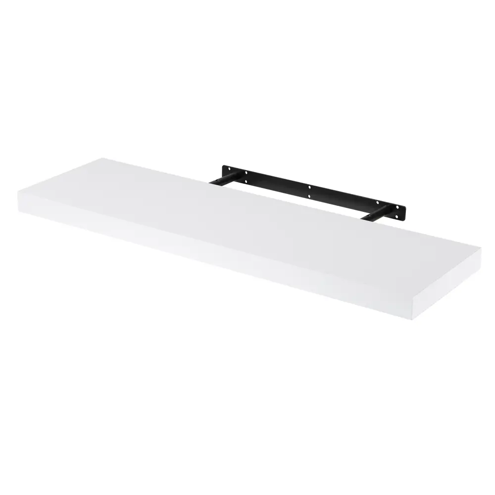 Настенная полка KONSENSA 80x23.5 см со скрытым креплением МДФ цвет белый STLM-2154272 - Вид №3