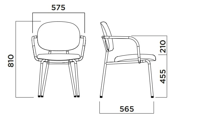 Мягкий тканевый стул с подлокотниками Infiniti круглый ARCH-00137168 - Вид №8
