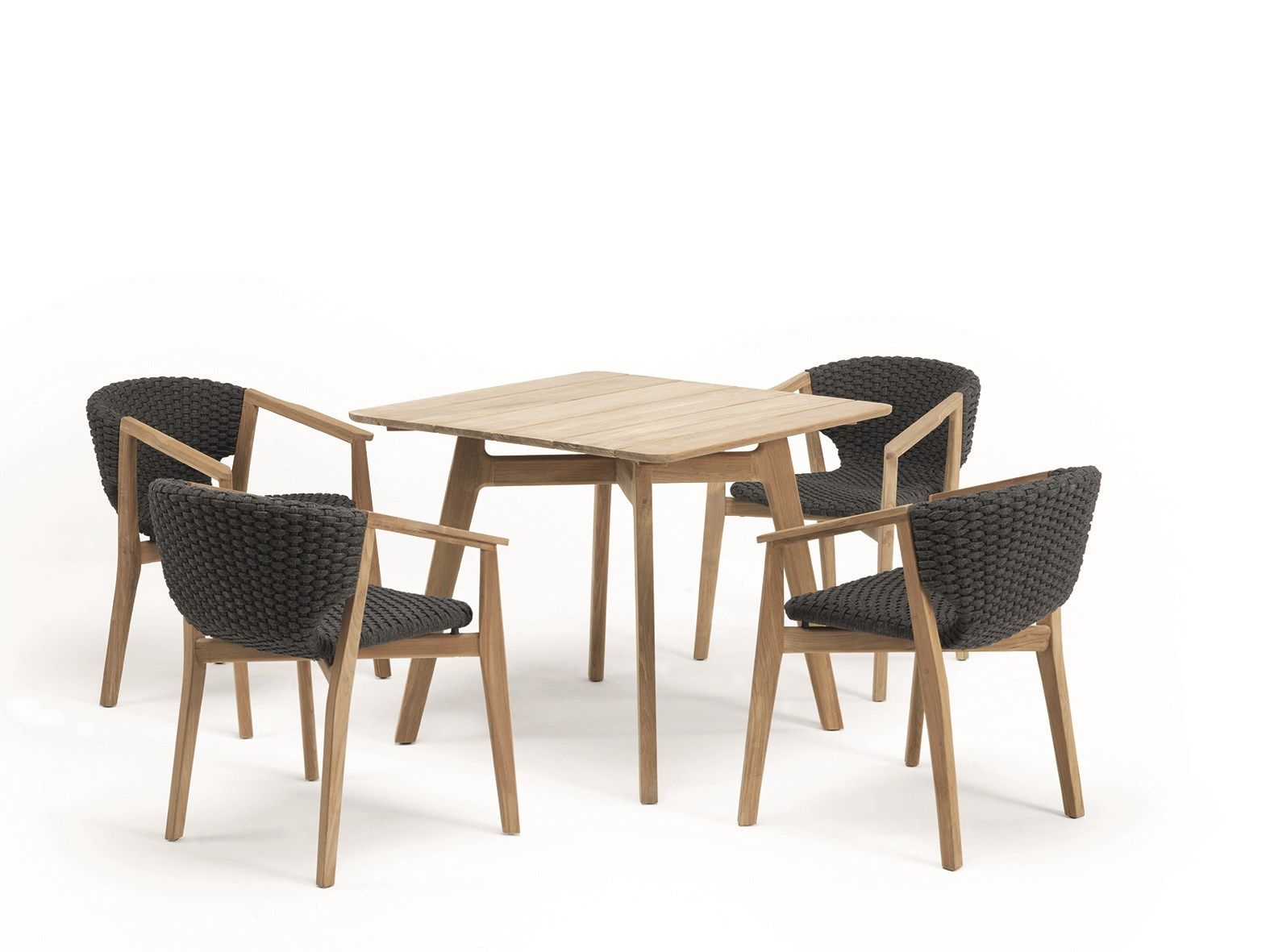 Квадратный стол из тикового дерева Ethimo Knit ARCH-00090267 - Вид №4