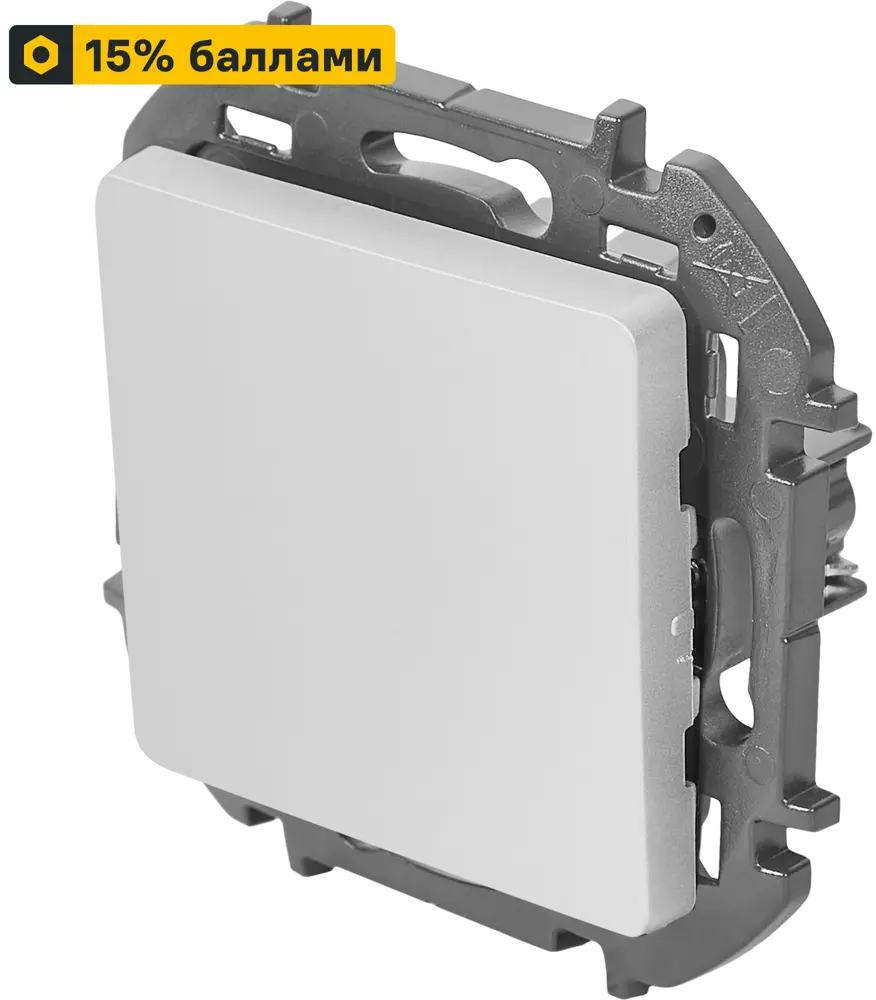 LEXMAN Lilian — выключатель одноклавишный алюминиевый для скрытого монтажа 86761696