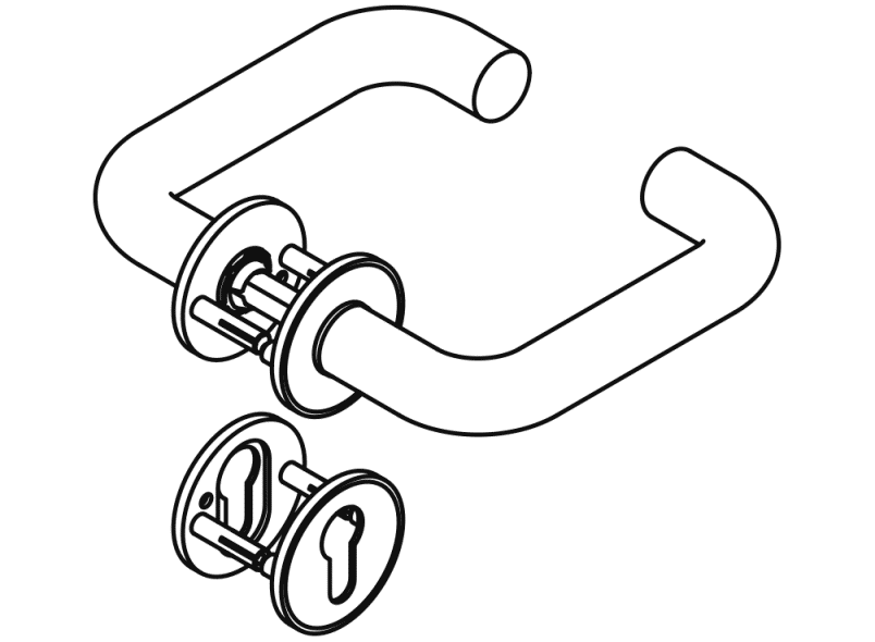 111PBIV11230 комплект противопожарной защиты HEWI Beschläge für Innentüren  - Вид №3