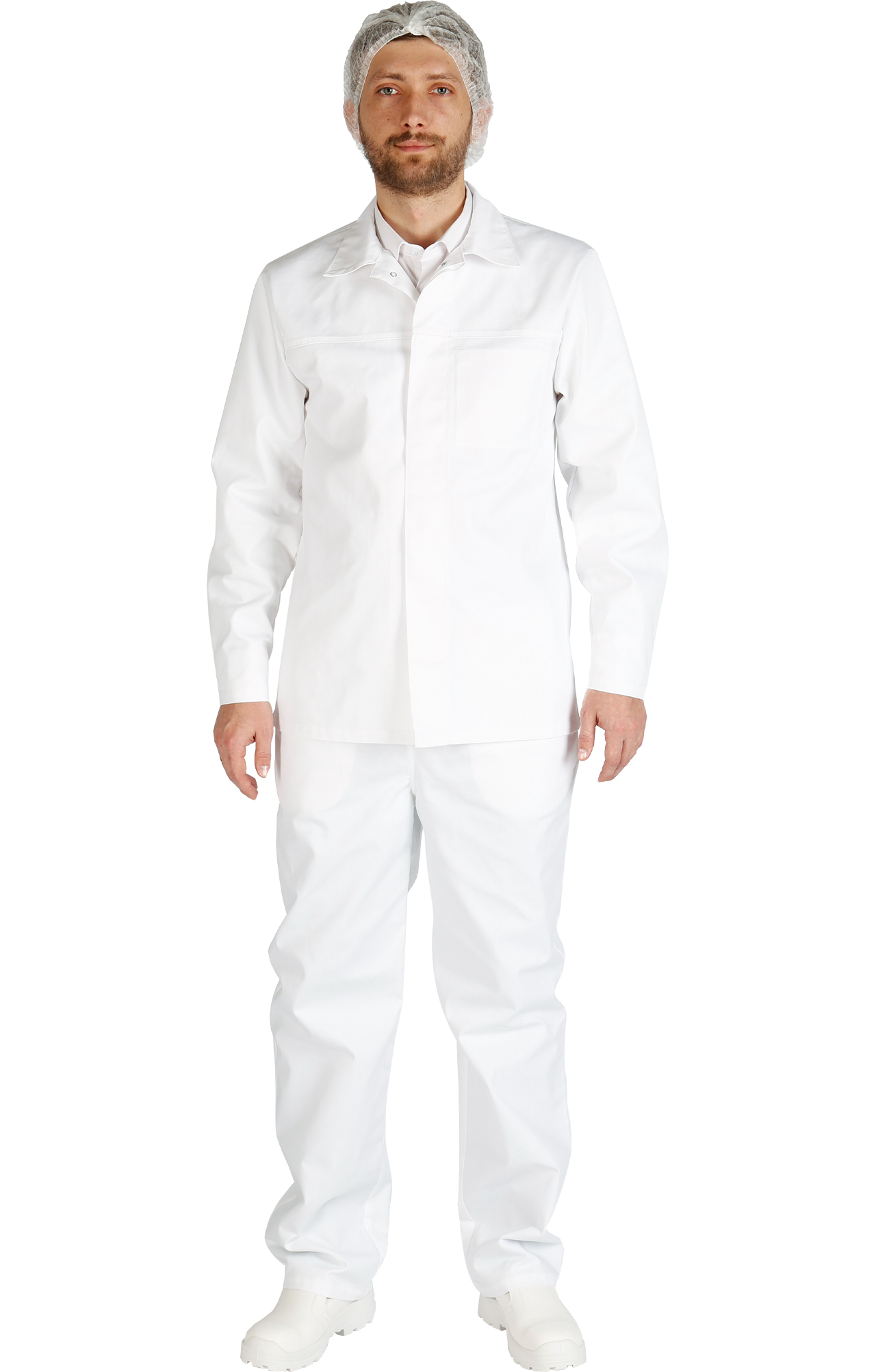 5038161 Брюки Эйч-Лайн мужские белые  Для пищевой промышленности размер 64-66/170-176 Спецодежда  - Вид №2