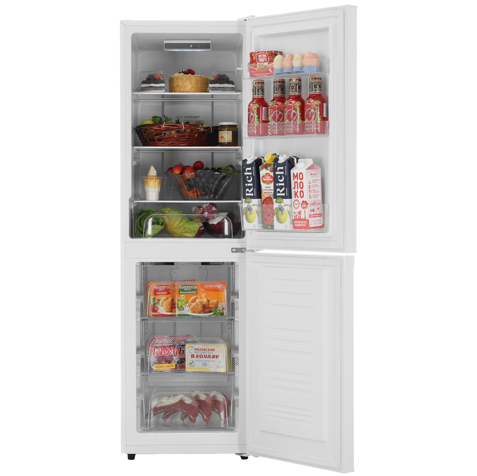 9131513 Холодильник с морозильником   KRAFT KF-NF271W белый STDN-0005041 - Вид №5