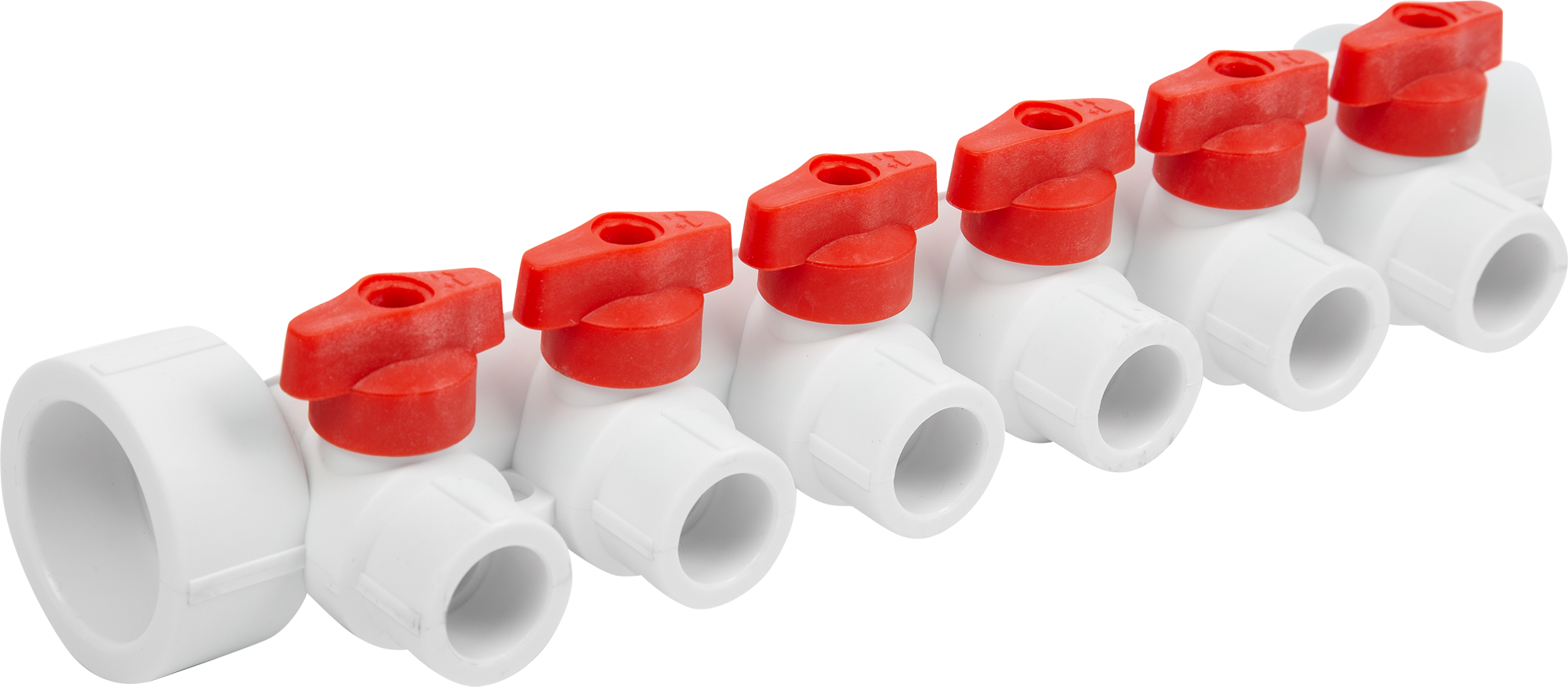 Коллектор Valfex 6-выводной с кранами для систем отопления и водоснабжения 85044179 STLM-0057867 - Вид №1