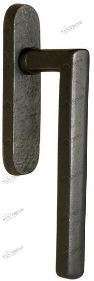 Dauby Железная оконная ручка в классическом стиле на пластине Pure® 7686