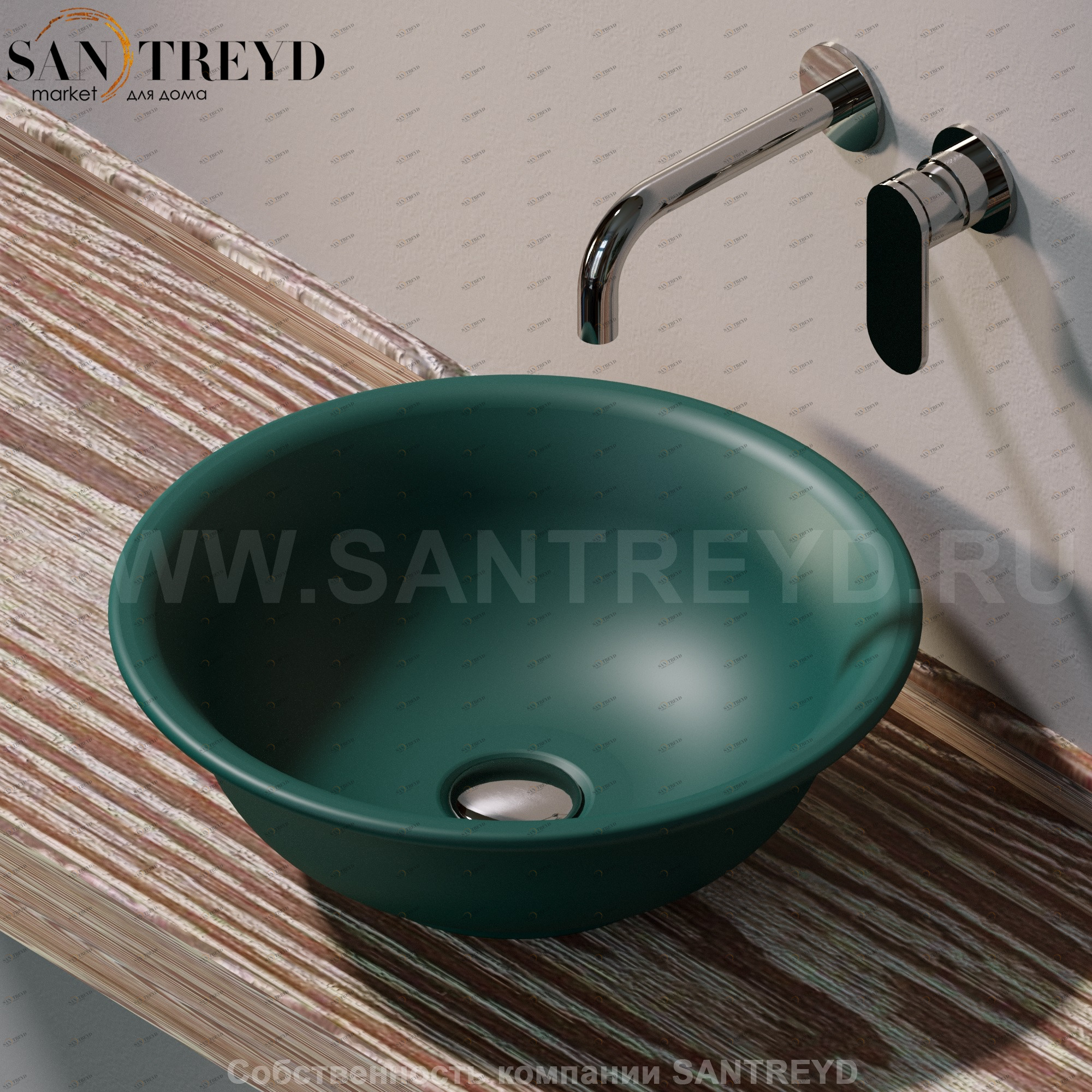 BL42L5020 Накладная раковина на столешницу  круглая Ceramica Flaminia Boll