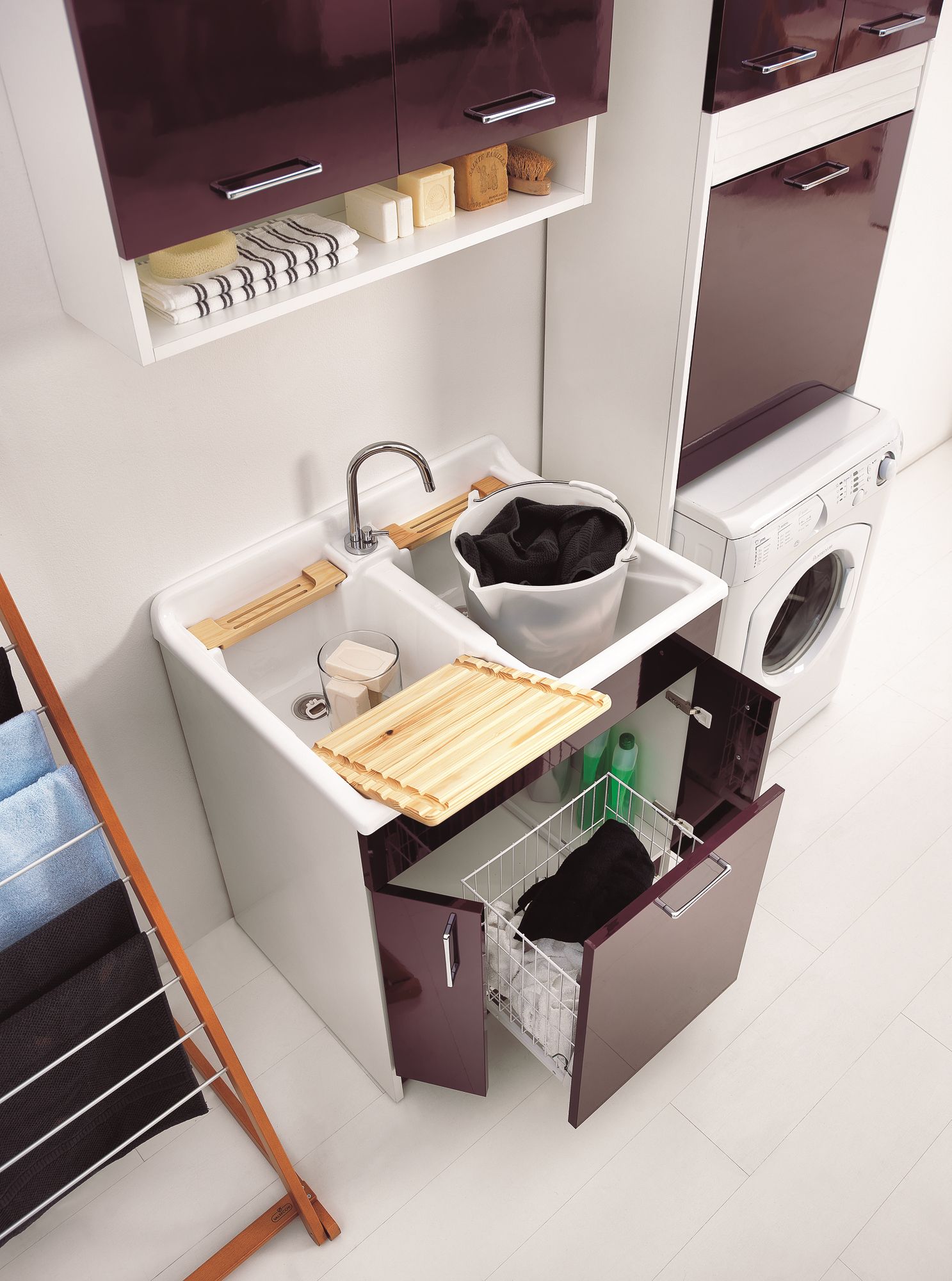 Шкаф для белья с бельевой стойкой COLAVENE Twist ARCH-00037812 - Вид №6