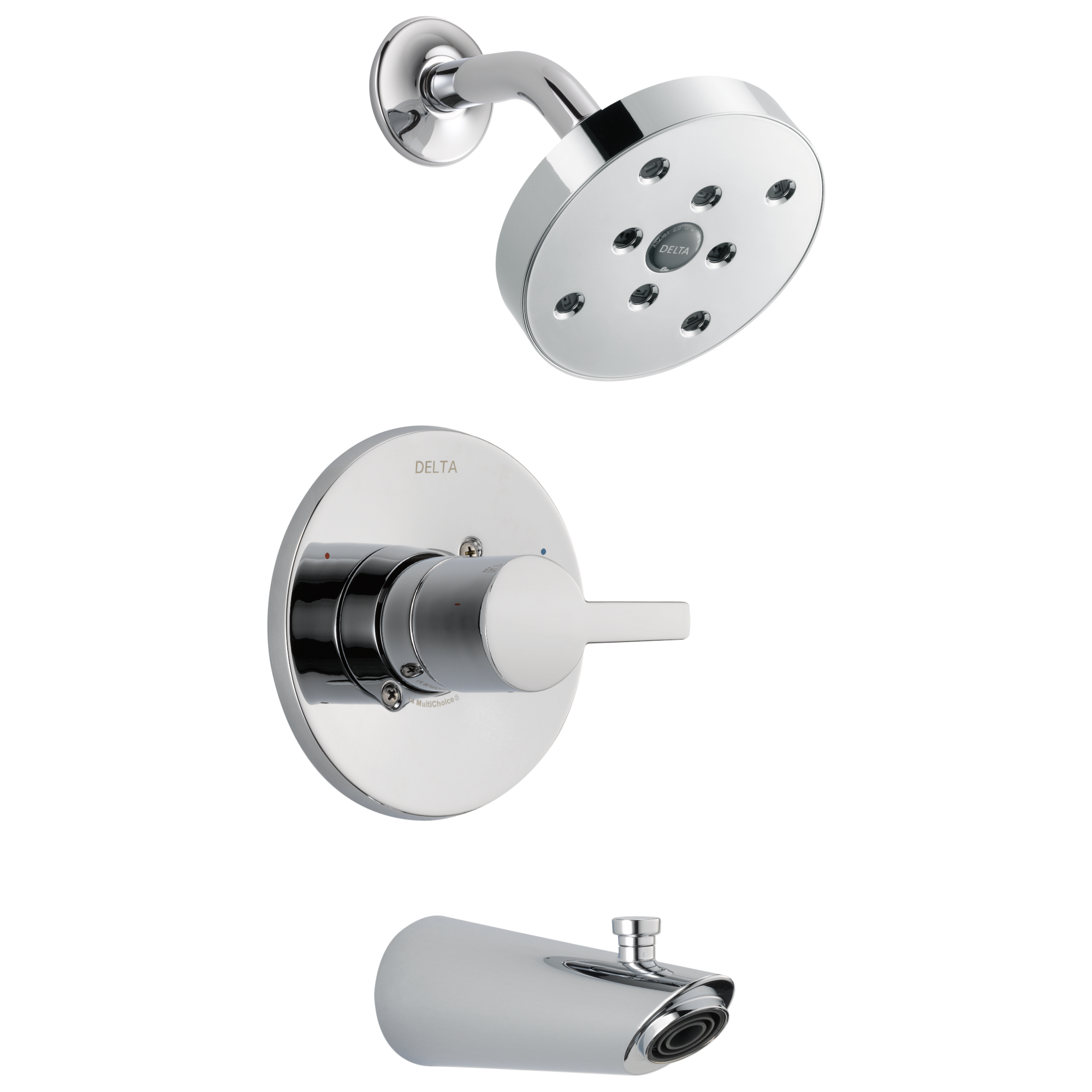 T14461-SS Monitor® 14 Series H2Okinetic® для ванны и душа Delta Faucet Compel Нержавеющая сталь 