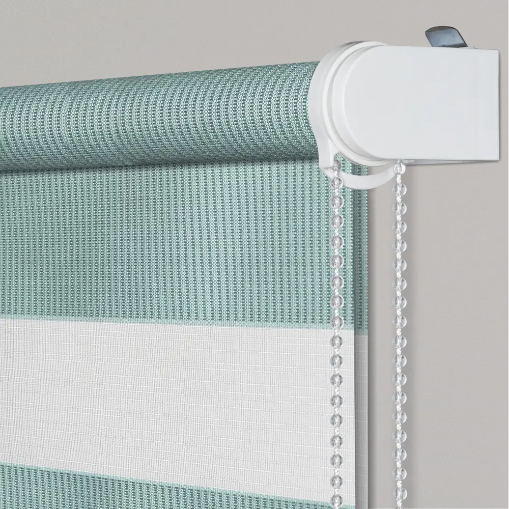 Рулонная штора день-ночь MIAMOZA Петер 160x175 см бирюзовая 89411403 STLM-1572663 - Вид №2