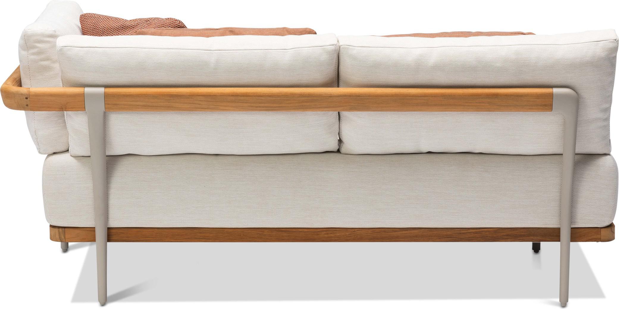 Левое угловое двойное сиденье кремень teak Manutti Flex MNST517 - Вид №3