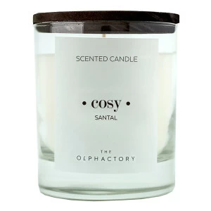 Свеча ароматическая The Olphactory Cosy Black "Сандал" AMBIENTAIR  00-3894985 Белый