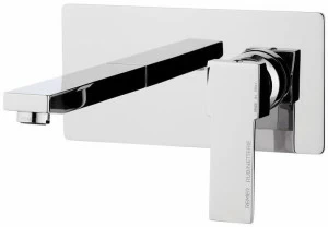 Remer Rubinetterie Смеситель для раковины настенный, однорычажный, с тарелкой Qubika Q15