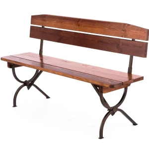 Скамья Naterial Тироль складная 148х35х48 см сталь/дерево темно-коричневая