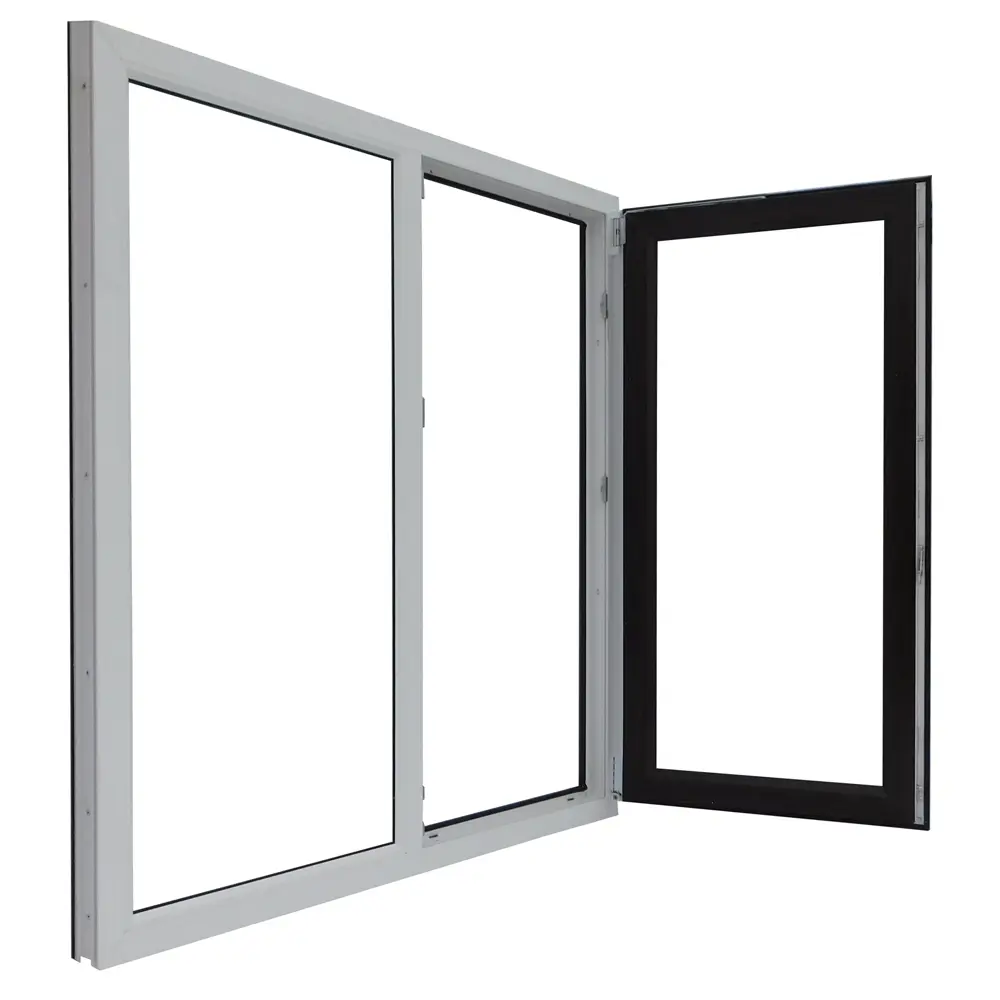 Окно пластиковое ПВХ VEKA двустворчатое 1200x1200 мм (ВхШ) двухкамерный стеклопакет белый/темный дуб STLM-2036824 - Вид №6