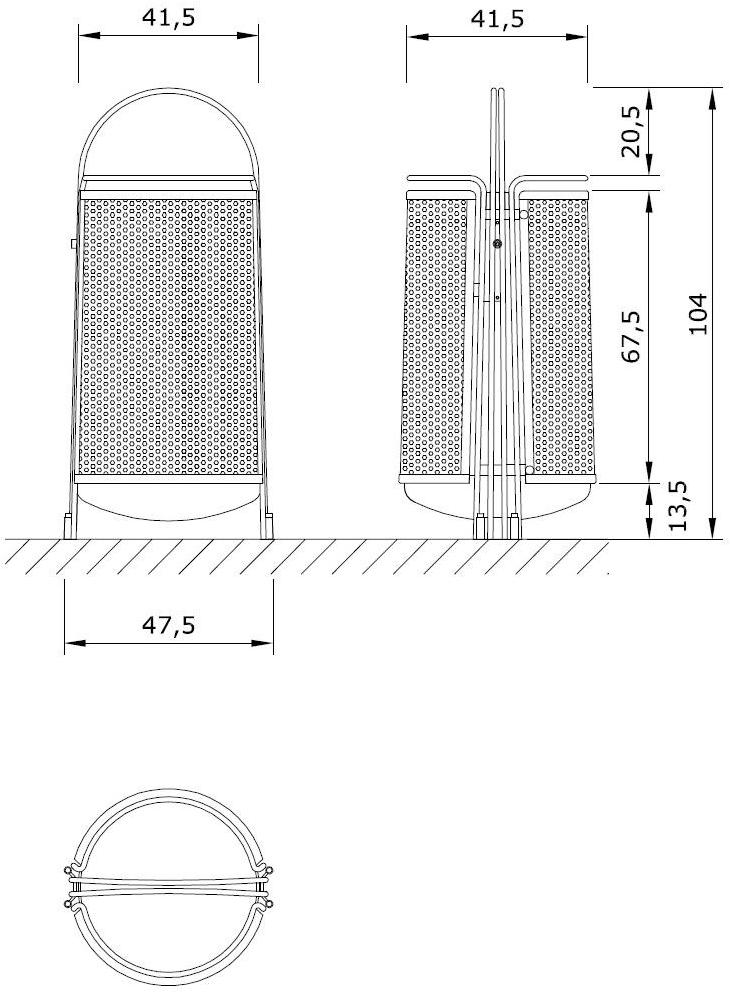 Euroform W Контейнер для мусора из металла Ambiente 272, 273, 273a - Вид №5