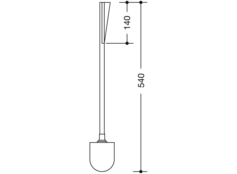 800.20.01090 Щетка для унитаза HEWI System 111 | Polyamid  - Вид №2