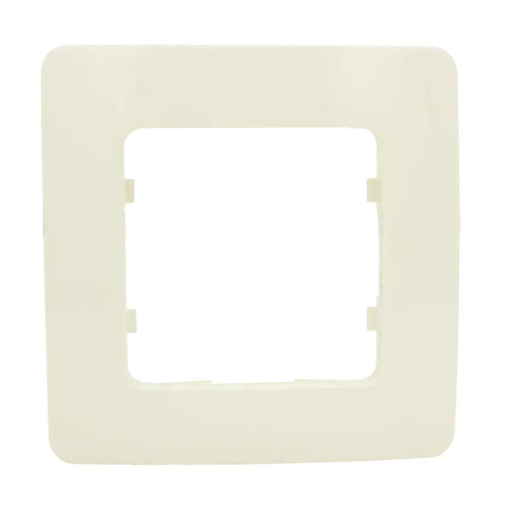 Рамка для розеток и выключателей Hegel 1 пост цвет слоновая кость STLM-2151348