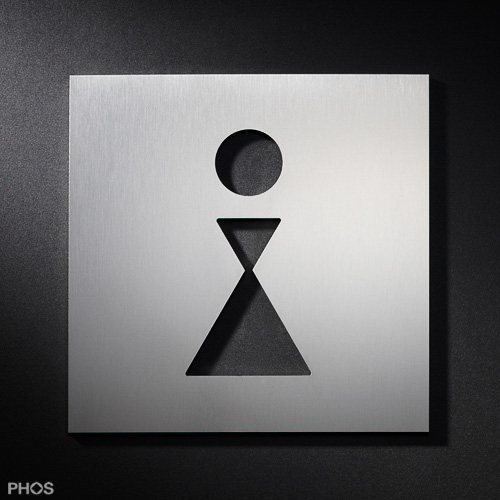 PS0401 Женский туалет с пиктограммой, 16 x 16 см PHOS  - Вид №1