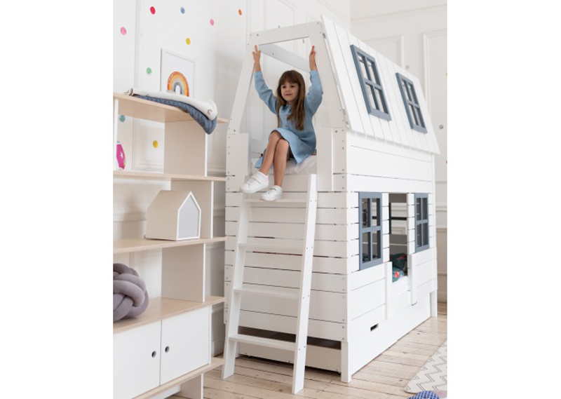 Кровать-домик двухъярусная Home West M 80х160 см белая ELLIPSE ELLIPSE HOME 351799 Белый Santreyd  - Вид №2