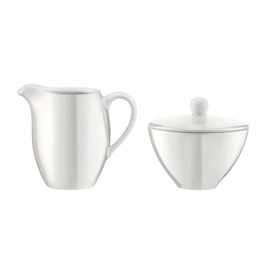 P262-00-363 Набор из молочника 250 мл и сахарницы pearl белый перламутр LSA International 