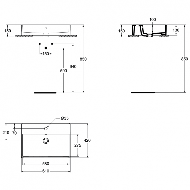 K078101 Раковина-чаша 60х42 см Ideal Standard STRADA - Вид №6