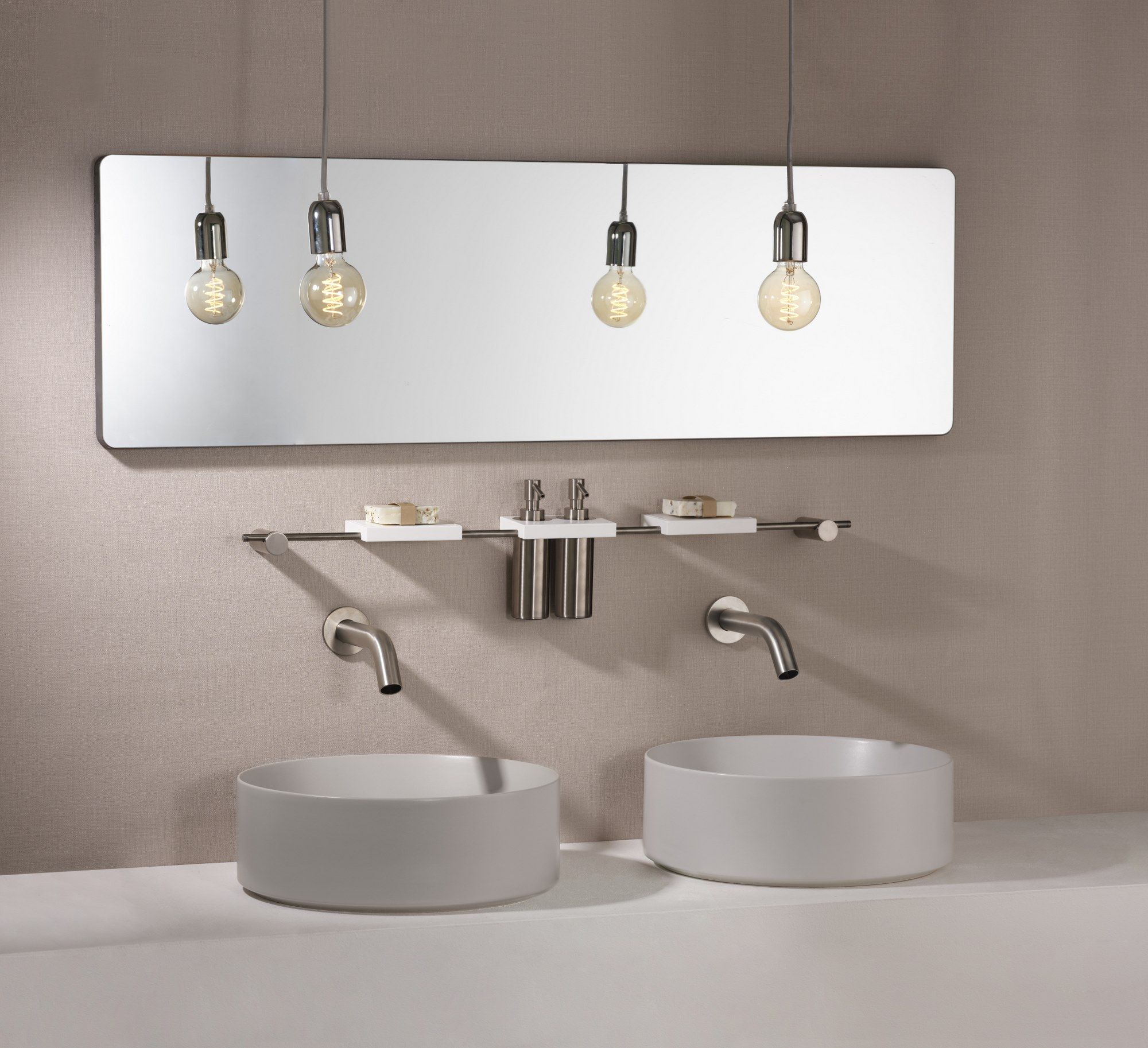 Настенный электронный смеситель для раковины Ritmonio диаметр 35 E-flow ARCH-00014388 - Вид №1