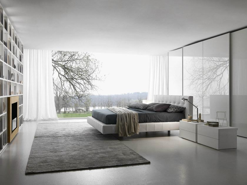 Presotto Двуспальная кровать с обивкой и изголовьем капитоне Omega | letto sun-id-1427116 - Вид №1