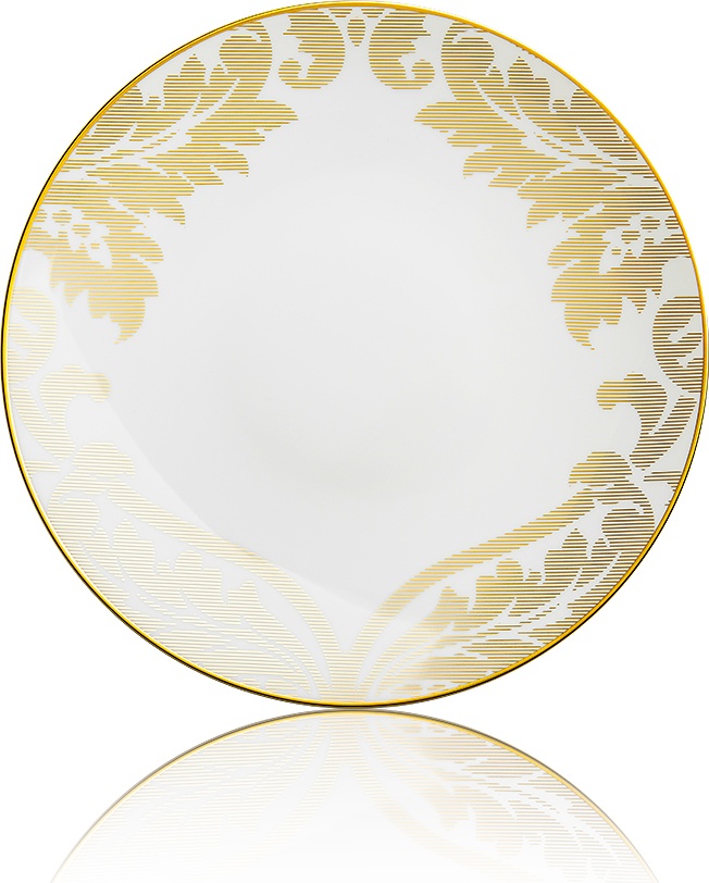10626590 Haviland Тарелка обеденная 28см "Дамасский узор" (золотая) Фарфор, Керамика 