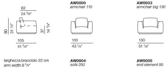 Bodema Кресло из ткани с подлокотниками Anyway Aw0000/aw0033 - Вид №1