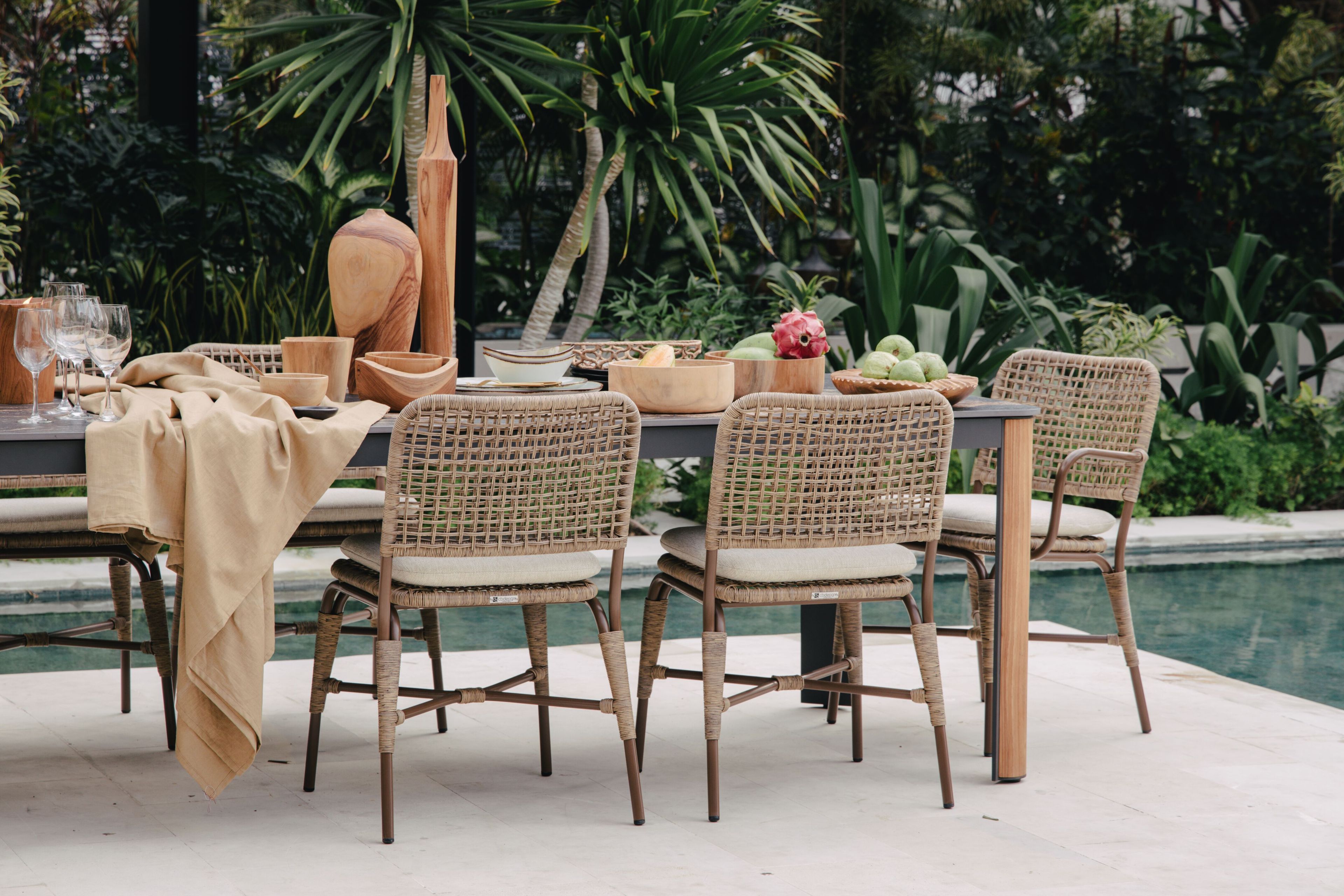 Прямоугольный садовый стол из керамогранита cbdesign Puntolinea ARCH-00137271 - Вид №8