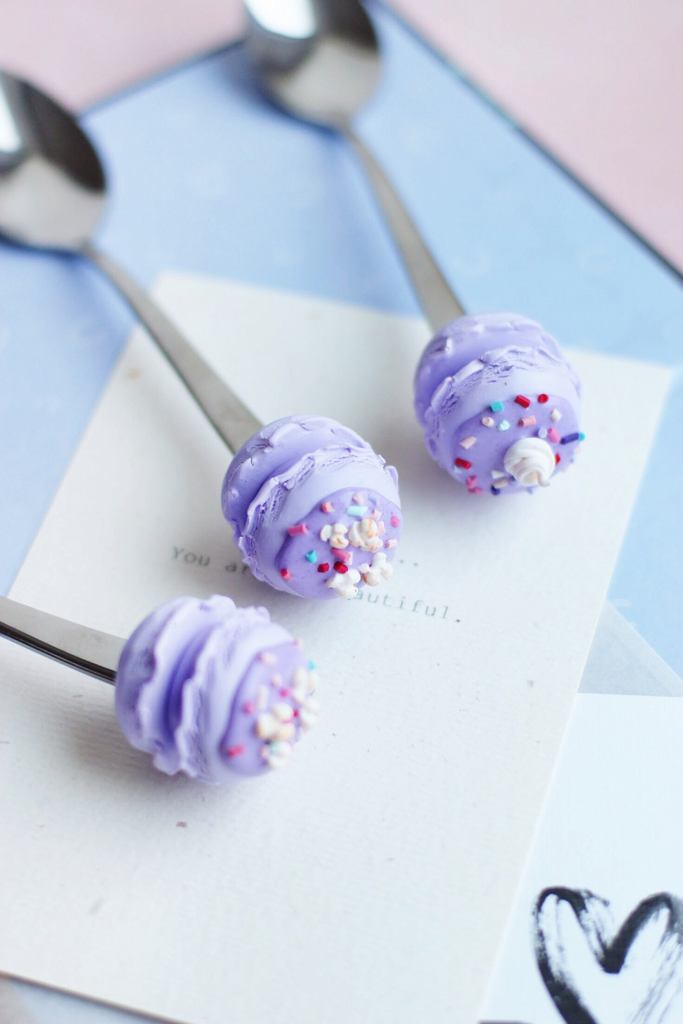 Чайная ложка "Лавандовый macaroon с кремом" JULS SMALL BAKERY  335344 Фиолетовый Santreyd  - Вид №3