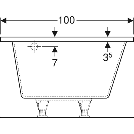 657340000 Асимметричная ванна Geberit Renova Geberit  - Вид №4