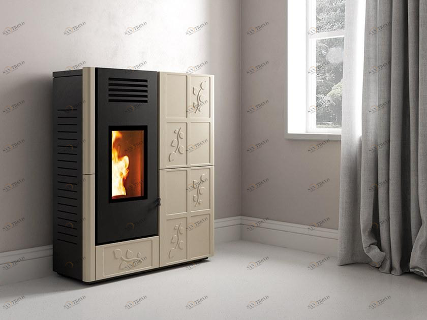 CAMINETTI MONTEGRAPPA Настенная печь на пеллетах из майолики sun-id-1364418