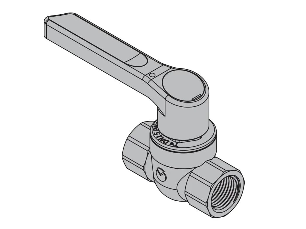 Запорный клапан Top Entry в прямом исполнении с резьбой F/F с рычагом управления TECO T4 ARCH-00141948 - Вид №2