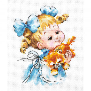 035-20 Ты мой маленький! Набор для вышивания Чудесная Игла 10 х 13 см Чудесная игла