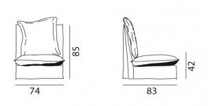 Gervasoni Модульное кресло со съемным чехлом Ghost sun-id-1455320 - Вид №14