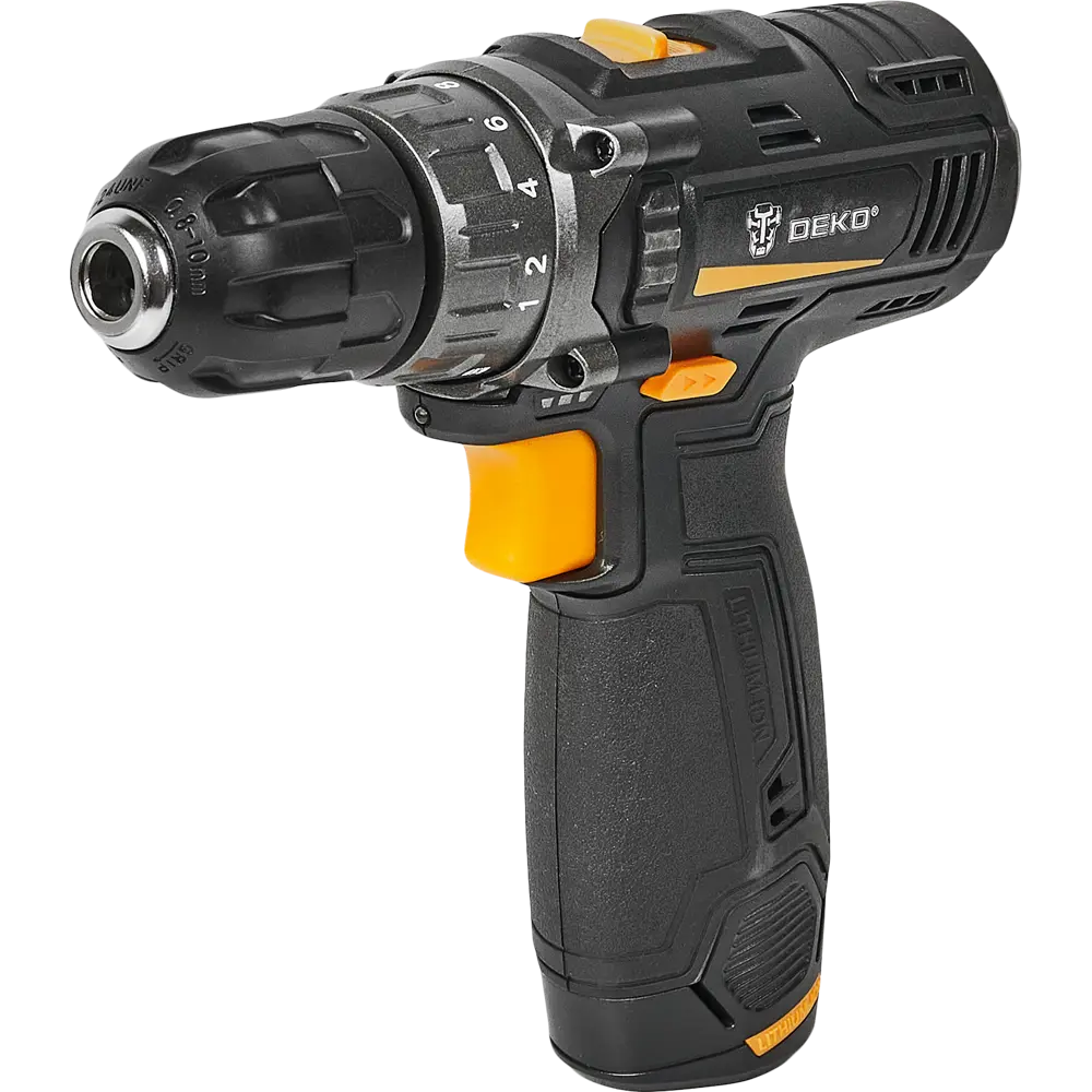 Дрель-шуруповерт аккумуляторная Deko GCD12DU3 063-4140, 12 В Li-Ion 2x2 Ач 83422546 STLM-2102749 