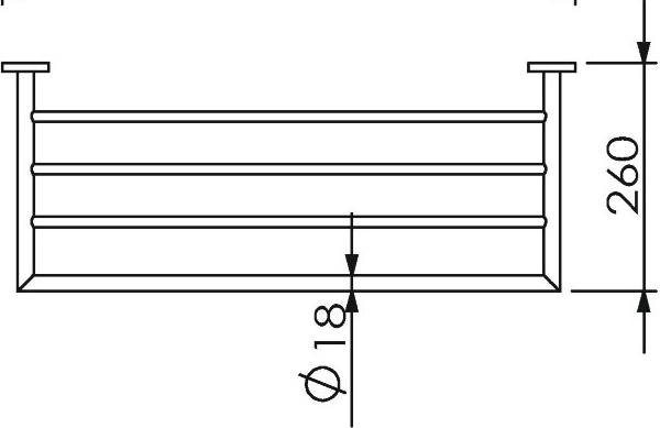 11803B Полка подвесная цвет хром LANGBERGER LEDRO - Вид №2