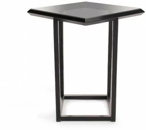 Deadgood Высокий квадратный журнальный столик из стали и стекла  Tu3