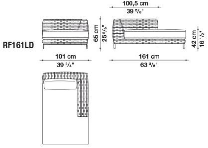 B&B Italia Outdoor Дормёз / грядка Ray outdoor sun-id-1394687 - Вид №1