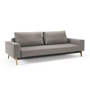 Диван Idun с подушками, подлокотниками Rests и ножками из дуба, серый