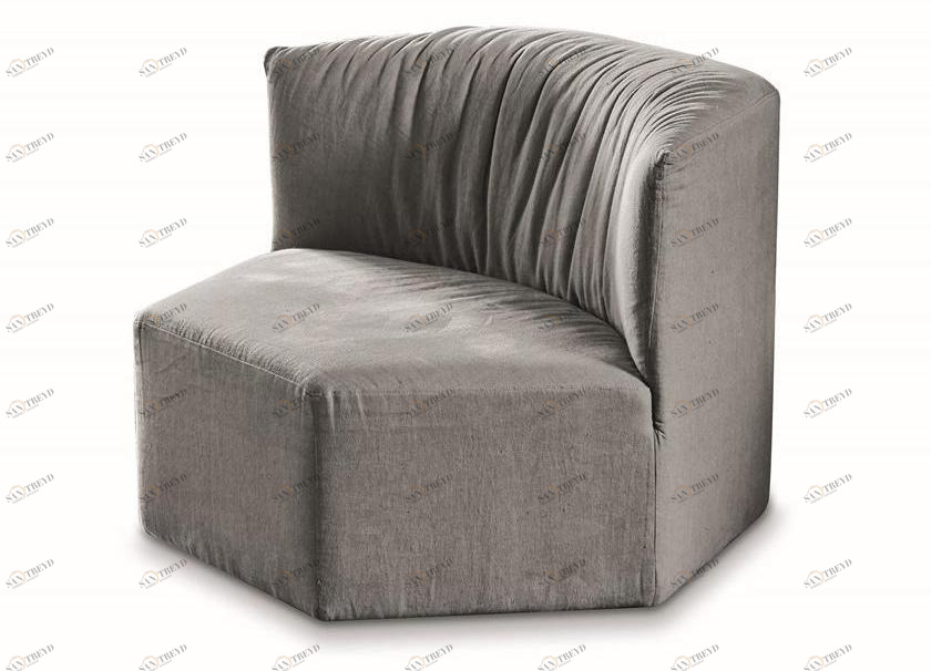 ZANETTE Кресло из модульной ткани с обивкой Maui sun-id-1370204