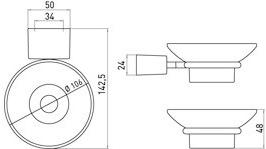 Emco Bad Настенная стеклянная мыльница Logo2 sun-id-1440260 - Вид №2