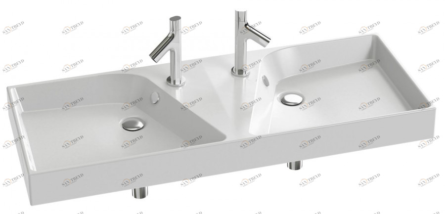 EXM112-Z-00 Подвесная раковина настенная прямоугольная JACOB DELAFON RYTHMIK белая