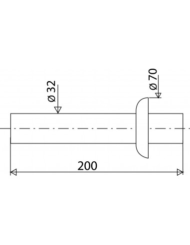 018500 005 00  Настенная розетка с розеткой для умывальника, Л. 200 мм, Д. 32 мм, черный пластик Valentin Чернить  - Вид №2