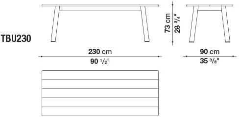 B&B Italia Прямоугольный стол из дуба sun-id-1477696 - Вид №1
