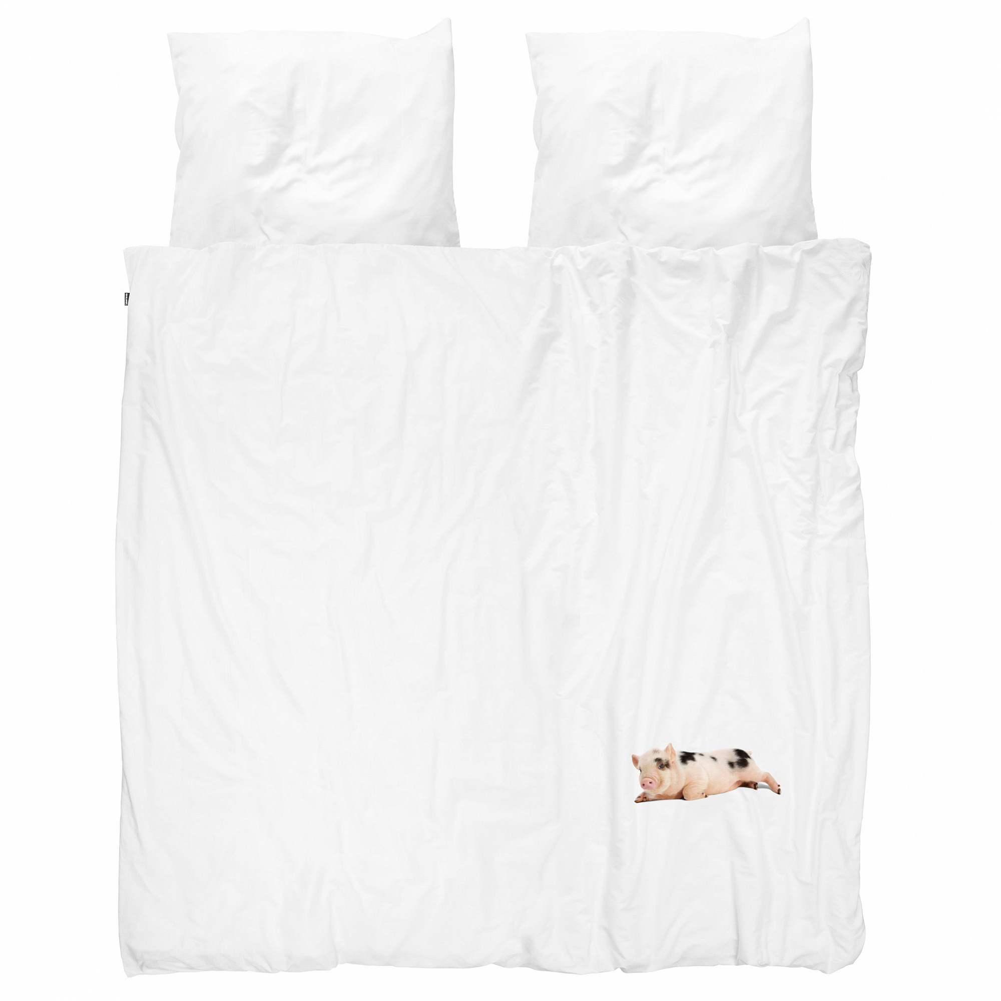 Детское постельное белье двуспальное "Поросенок" белое 200х220 см SNURK  335480 Белый  - Вид №5