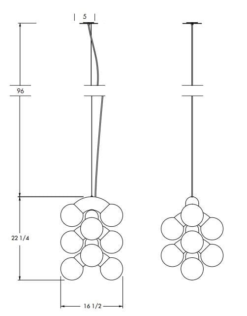 Подвесной светильник из стали и стекла A-N-D Vine ARCH-00146790 - Вид №7